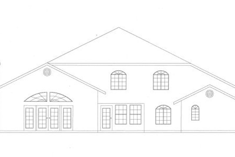 Dream House Plan - Exterior - Rear Elevation for Mediterranean House Plan #437-33 - 4 bed, 2.5 bath