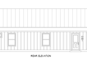 Exterior - Rear Elevation for Modern House Plan #932-833 - 1 bed, 1 bath