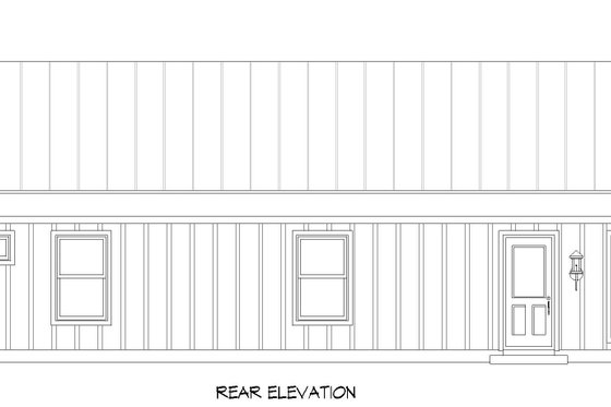 Exterior - Rear Elevation for Modern House Plan #932-833 - 1 bed, 1 bath