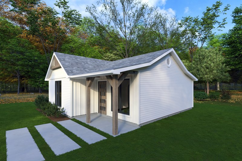 House Design - Exterior - Other Elevation 1 for Farmhouse House Plan #1111-17 - 1 bed, 1 bath