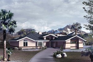 Ranch Exterior - Front Elevation Plan #57-424