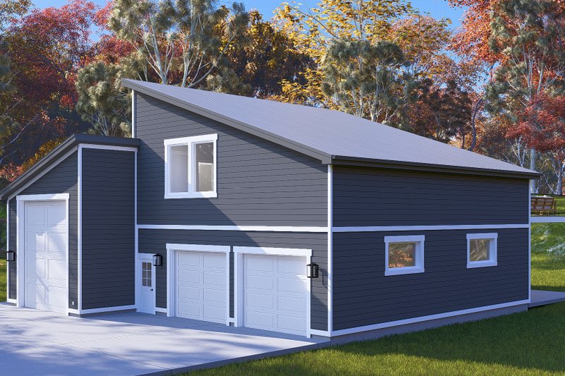 House Design - Exterior - Front Elevation 3 for Modern House Plan #1060-329 - 2 bed, 2.5 bath