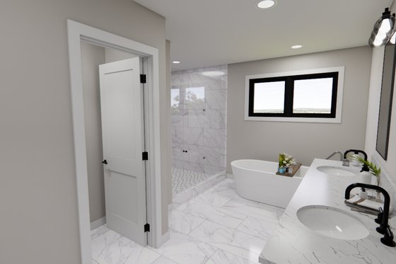 Interior - Master Bathroom for Modern House Plan #51-1281 - 5 bed, 3.5 bath