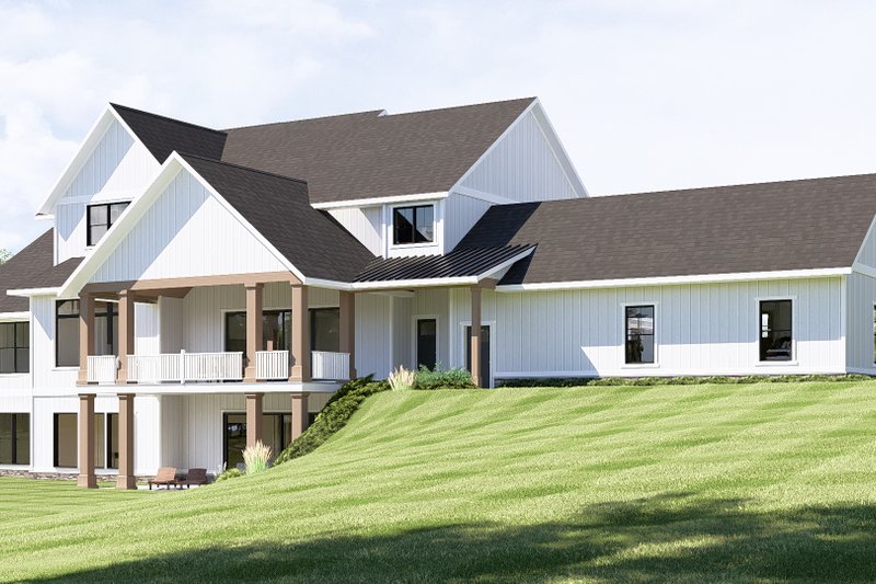 House Plan Design - Exterior - Rear Elevation for Farmhouse House Plan #1064-99 - 5 bed, 4.5 bath