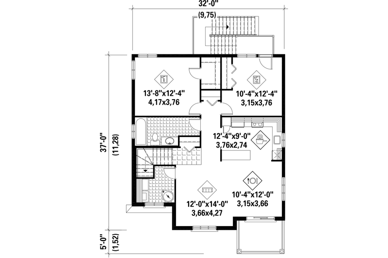 Home Plan - Floor Plan - Upper Floor for European House Plan #25-4355 - 6 bed, 3 bath