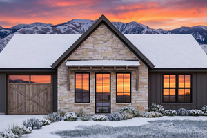 Exterior - Front Elevation 3 for Country House Plan #1096-146 - 3 bed, 2 bath