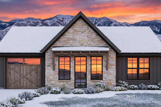 Exterior - Front Elevation 3 for Country House Plan #1096-146 - 3 bed, 2 bath