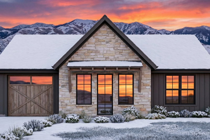 House Design - Exterior - Front Elevation 3 for Country House Plan #1096-146 - 3 bed, 2 bath