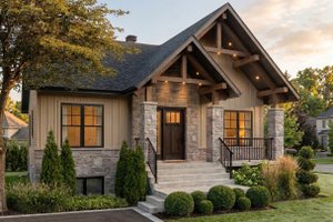 Exterior - Front Elevation 4 for Bungalow House Plan #23-2812 - 2 bed, 1 bath