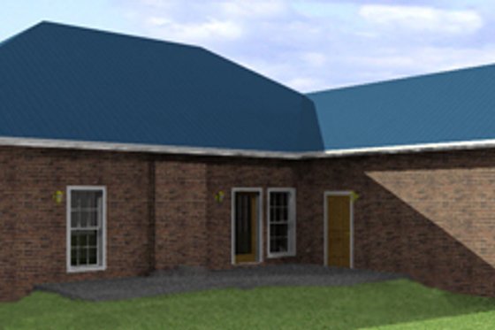 Exterior - Rear Elevation for Southern House Plan #44-120 - 4 bed, 3 bath