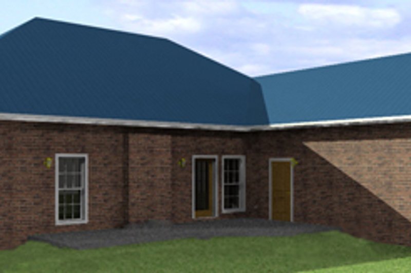 Home Plan - Exterior - Rear Elevation for Southern House Plan #44-120 - 4 bed, 3 bath
