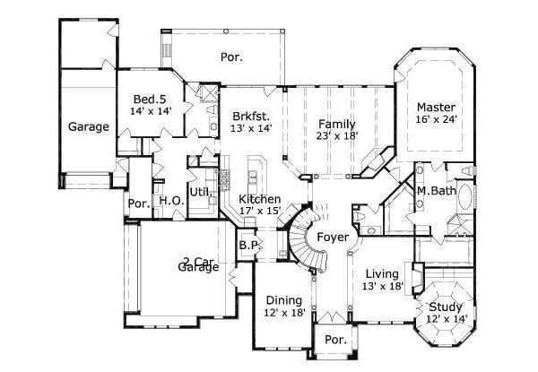European Floor Plan - Main Floor Plan #411-569