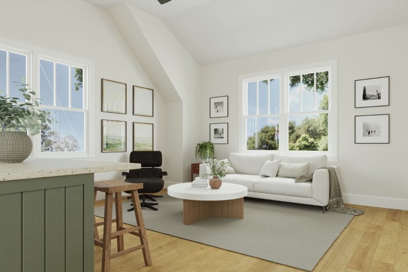 Architectural House Design - Interior - Family Room for Craftsman House Plan #461-100 - 1 bed, 1 bath