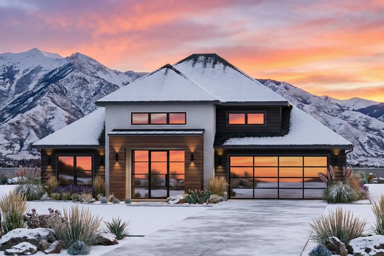 Exterior - Front Elevation 3 for Modern House Plan #1096-110 - 3 bed, 2 bath