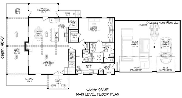 House Plan Design - Southern Floor Plan - Main Floor Plan #932-871