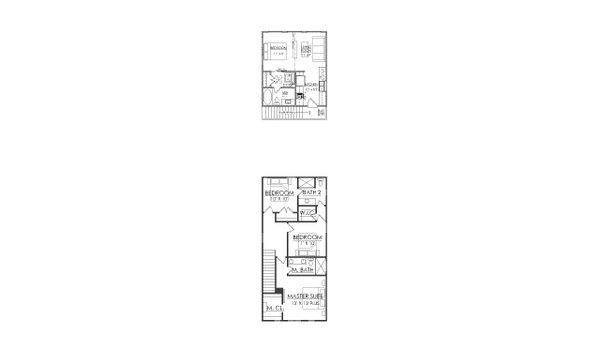 Home Plan - Craftsman Floor Plan - Upper Floor Plan #1098-5