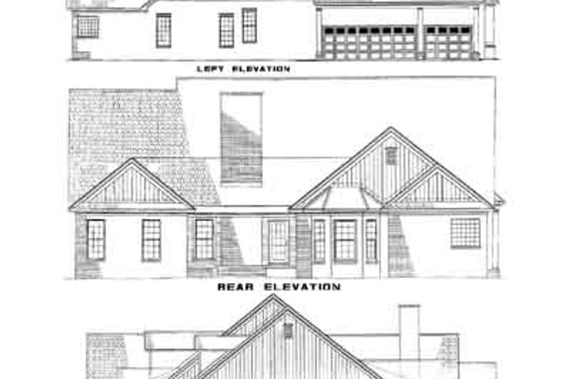Home Plan - Exterior - Rear Elevation for Traditional House Plan #17-2130 - 4 bed, 4 bath