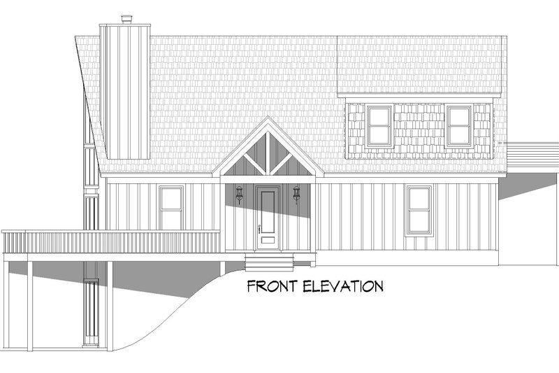 House Plan Design - Exterior - Front Elevation 3 for Country House Plan #932-658 - 4 bed, 3 bath
