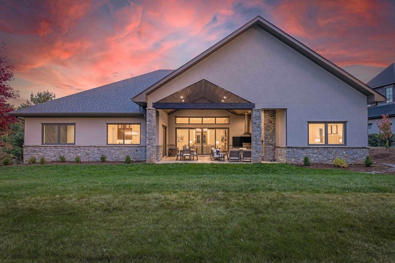 House Design - Exterior - Rear Elevation for Craftsman House Plan #938-148 - 4 bed, 4.5 bath