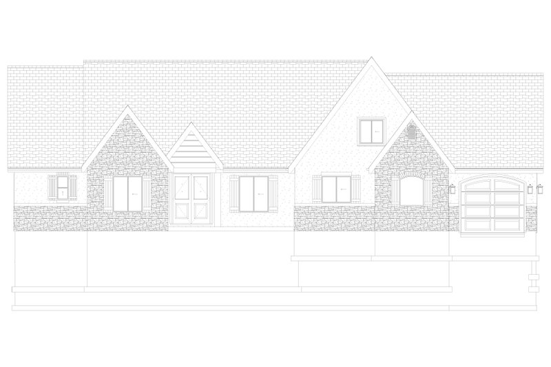 House Design - Exterior - Front Elevation 5 for European House Plan #1060-293 - 5 bed, 3.5 bath