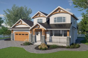 Craftsman Exterior - Front Elevation Plan #1100-35