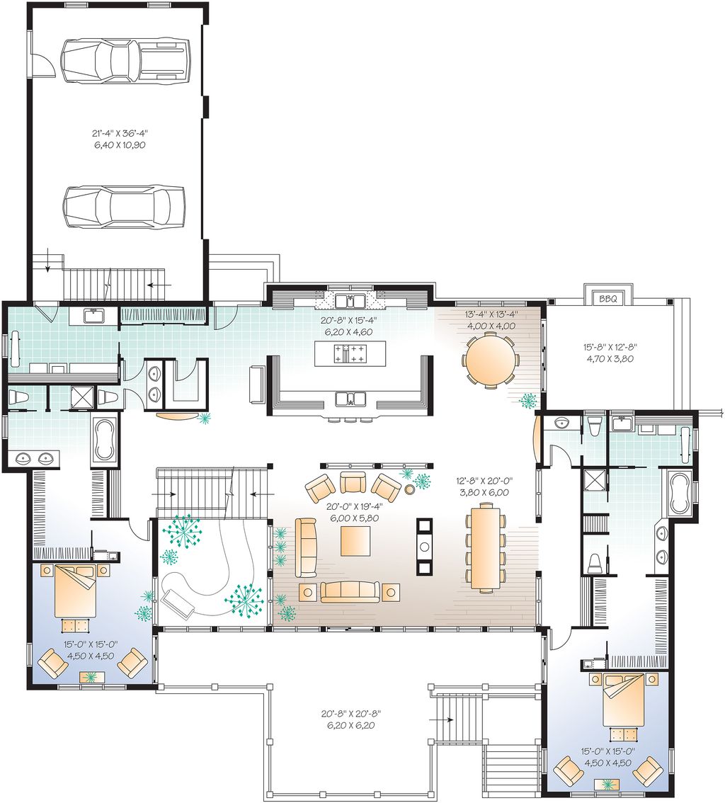 Beach Style House Plan 7 Beds 6 5 Baths 9028 Sq Ft Plan 23 853 Dreamhomesource Com