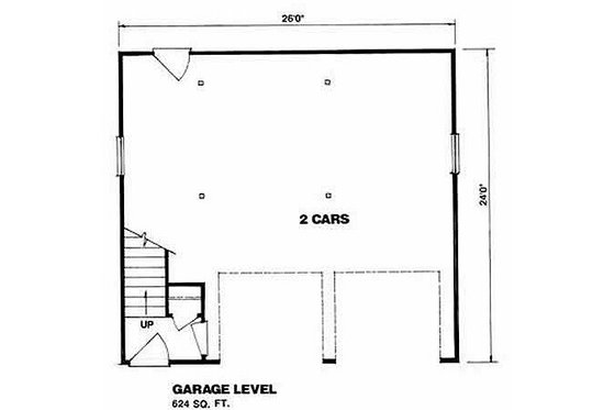 Floor Plan - Main Floor for Country House Plan #116-133 - 1 bed, 1 bath