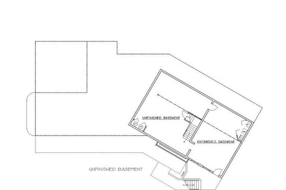 Floor Plan - Lower Floor for Country House Plan #117-508 - 4 bed, 3.5 bath