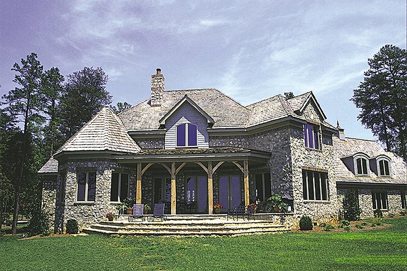 Dream House Plan - Exterior - Rear Elevation for European House Plan #453-42 - 3 bed, 4.5 bath
