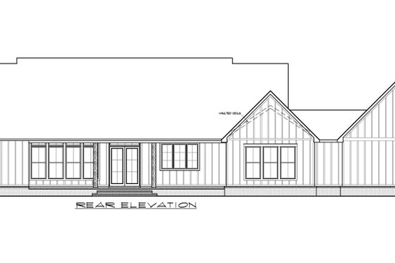 Exterior - Rear Elevation for Farmhouse House Plan #1074-14 - 3 bed, 2.5 bath