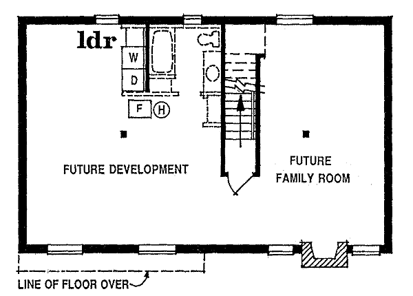 Traditional Floor Plan - Lower Floor Plan #47-227