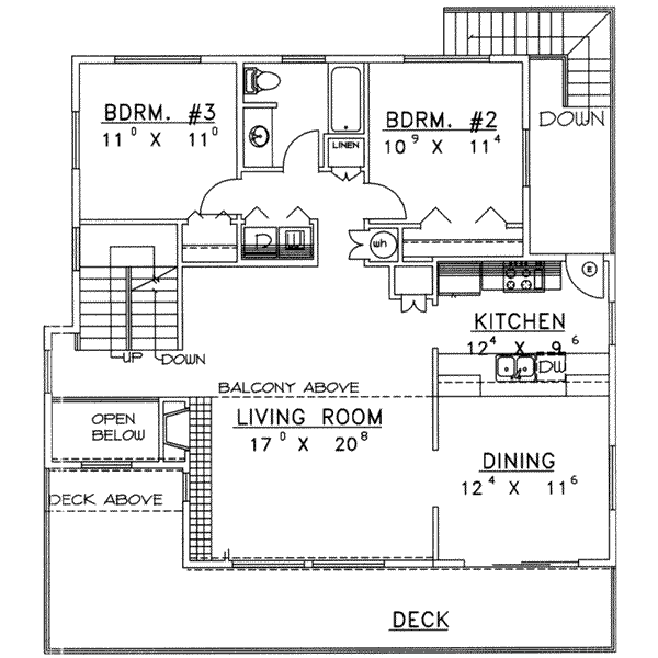 Home Plan - Modern Floor Plan - Main Floor Plan #117-440