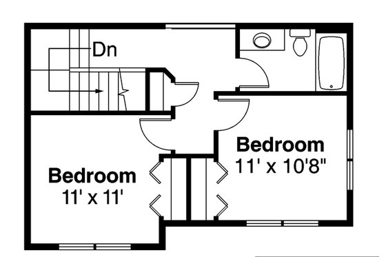 Floor Plan - Upper Floor for Country House Plan #124-882 - 3 bed, 2.5 bath