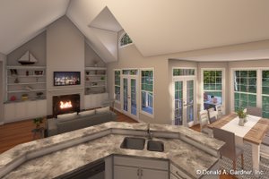 Interior - Family Room for Craftsman House Plan #929-332 - 3 bed, 3 bath