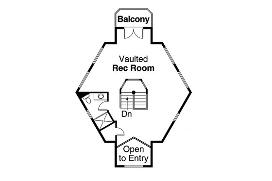 Floor Plan - Upper Floor for Mediterranean House Plan #124-572 - 3 bed, 3 bath