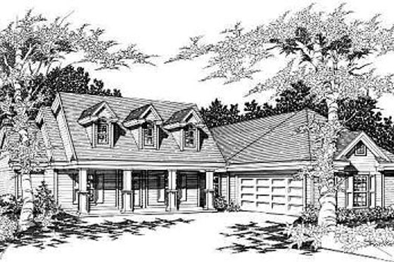 Exterior - Front Elevation for Traditional House Plan #329-192 - 3 bed, 2 bath
