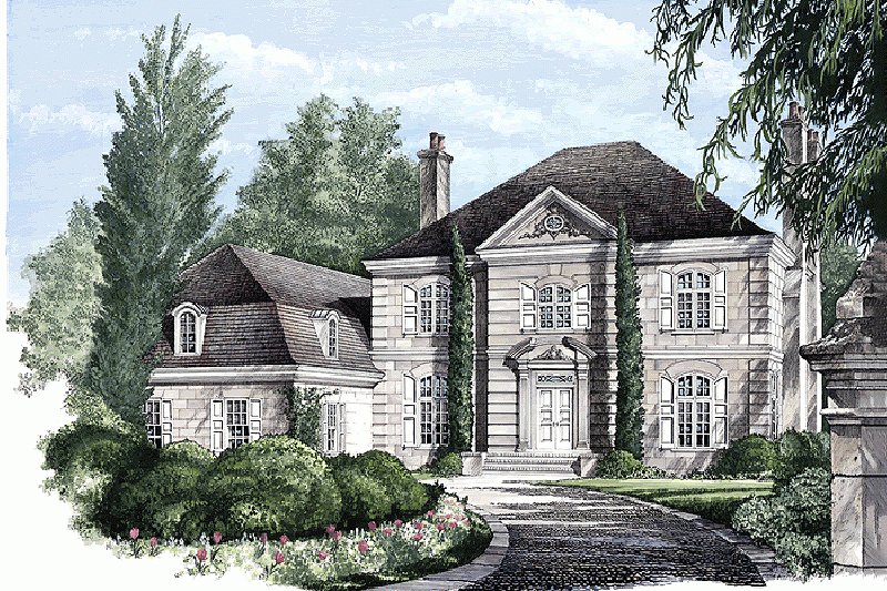 House Plan Design - European Exterior - Front Elevation Plan #137-173