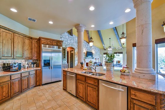 Interior - Kitchen for Mediterranean House Plan #80-199 - 4 bed, 5 bath