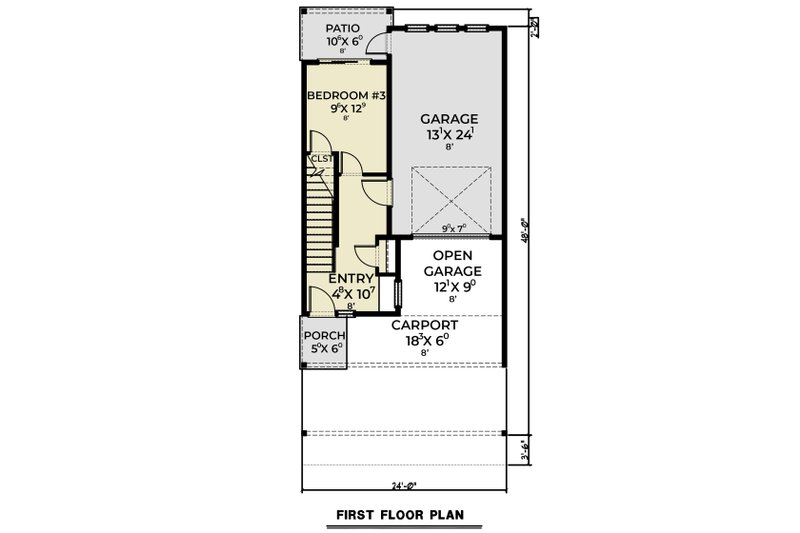 House Plan Design - Floor Plan - Main Floor for Contemporary House Plan #1070-235 - 3 bed, 2 bath