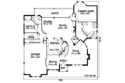 European Style House Plan - 4 Beds 4 Baths 4181 Sq/Ft Plan #84-428 