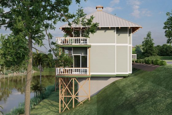 Exterior - Other Elevation 1 for Southern House Plan #17-559 - 2 bed, 2.5 bath