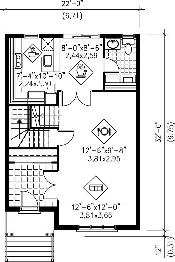Victorian Floor Plan - Main Floor Plan #25-202