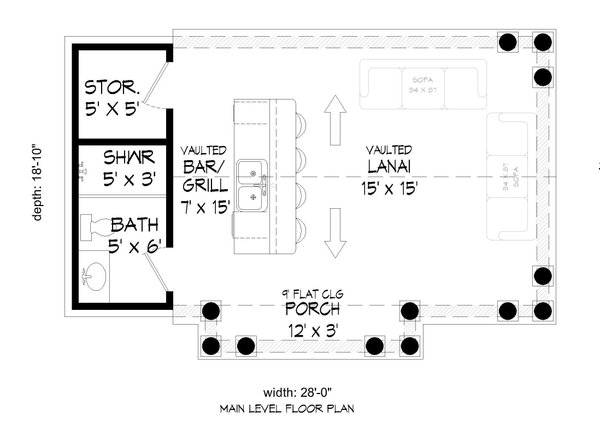 Home Plan - Traditional Floor Plan - Main Floor Plan #932-420