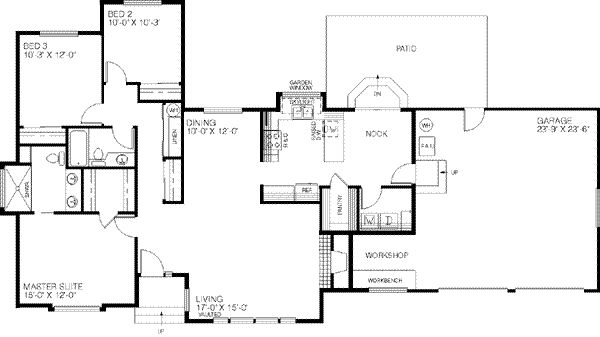 Traditional Floor Plan - Main Floor Plan #60-409