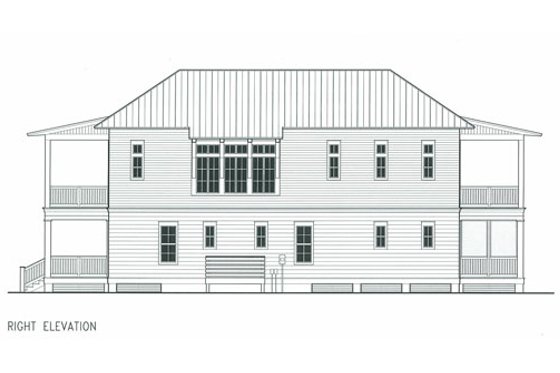 Exterior - Other Elevation 1 for Beach House Plan #443-6 - 4 bed, 4.5 bath