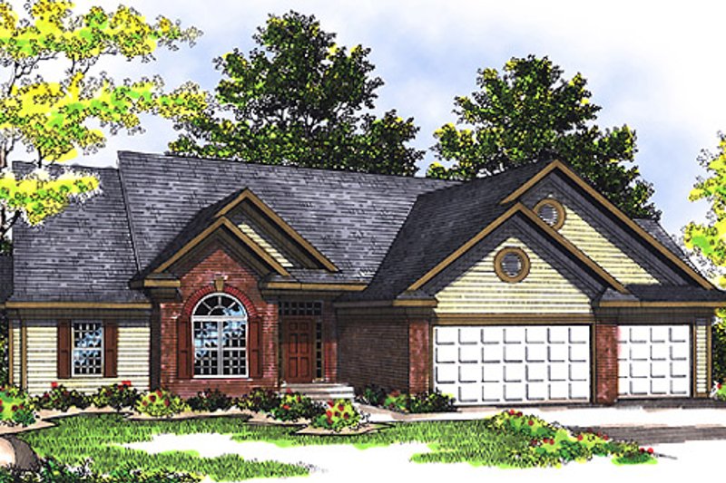Traditional Style House Plan - 3 Beds 2.5 Baths 1907 Sq/Ft Plan #70-237