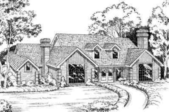 Exterior - Front Elevation for Traditional House Plan #312-108 - 4 bed, 3.5 bath