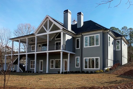 Exterior - Rear Elevation for Craftsman House Plan #437-95 - 3 bed, 3.5 bath