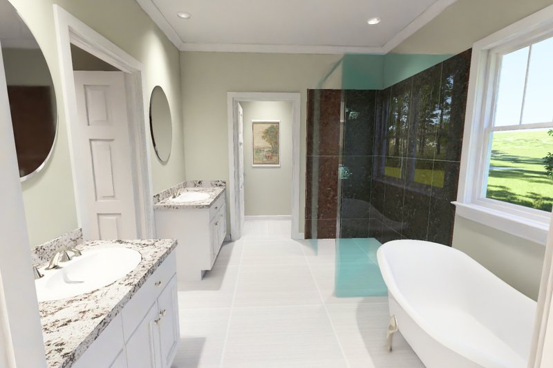 Dream House Plan - Interior - Master Bathroom for Farmhouse House Plan #513-2482 - 3 bed, 2.5 bath