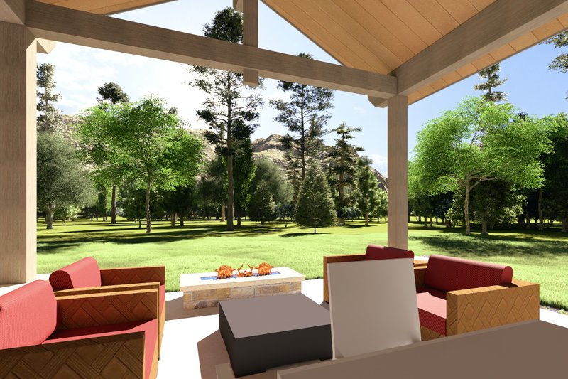 House Blueprint - Exterior - Outdoor Living for Farmhouse House Plan #1069-40 - 3 bed, 2.5 bath